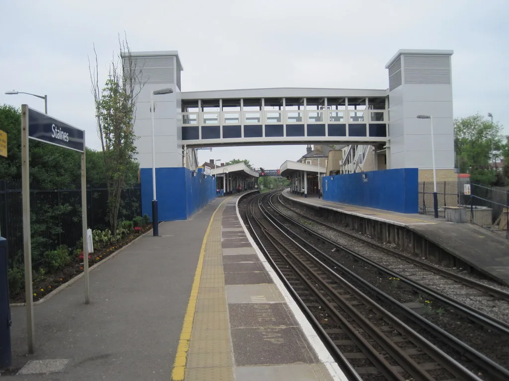 Staines station, on South Western Railway's Windsor lines into Waterloo