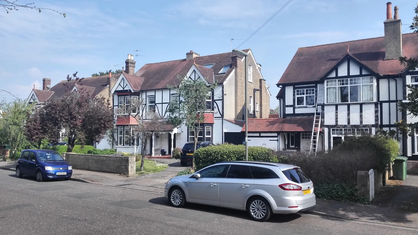 Manor Road in Ashford, part of the built-up Spelthorne the Local Plan has to fit 9,900 homes around